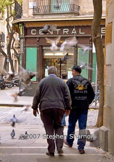 men and pigeons graphic